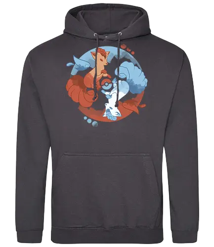 Of fire & Ice - pocket, monster, yin, yang, fox, feuer, eis - Standard Hoodie