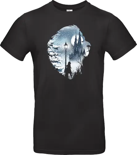 Mystical Winter - lion, white witch, winter, löwe, aslan, cupboard, schrank, fantasy, märchen, lucy - Standard T-Shirt