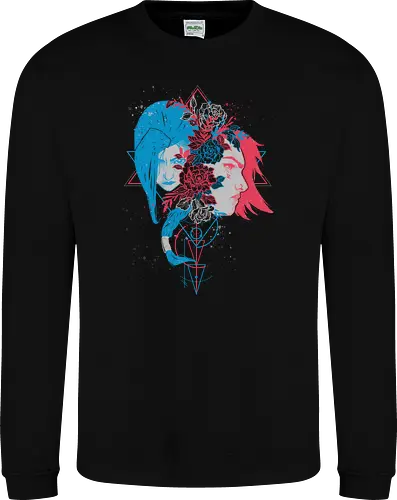 Sister's Blossom - League, Legends, gaming, Vi, Powder - Sweatshirt