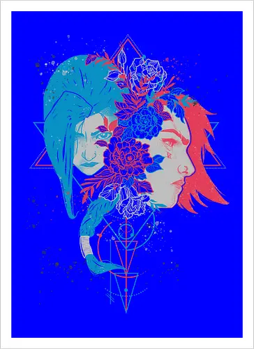 Sister's Blossom - League, Legends, gaming, Vi, Powder - Kunstdruck