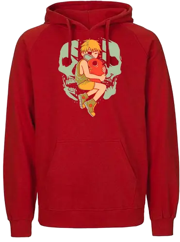 Best Friends - chainsaw, man, devil, anime, manga - Fairtrade Hoodie