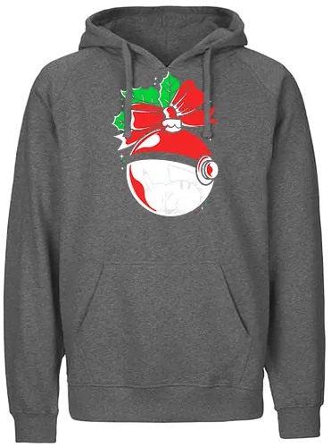 Poke Christmas - pocket, monster, cute, gaming - Fairtrade Hoodie