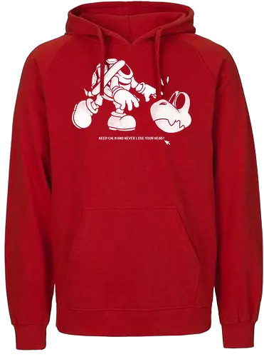 Keep Calm - mario, plumber, skelett, skeleton, gaming - Fairtrade Hoodie
