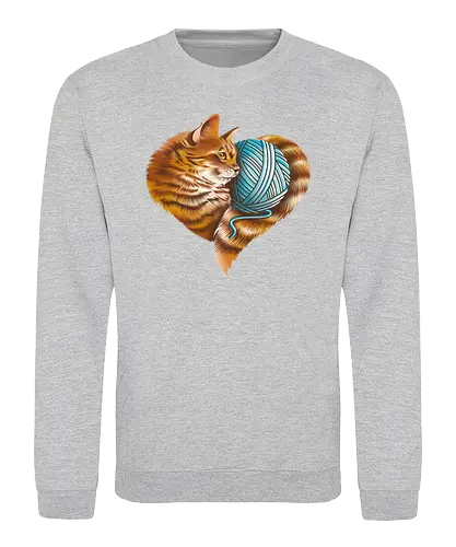 Cat Love - love, liebe, art, illustration, cat, katze, nature, natur, freedom - Sweatshirt