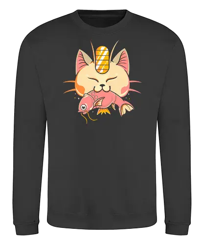 Breakfast - cat, katze, pocket, monster, breakfast - Sweatshirt