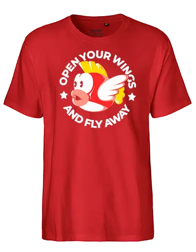 Fly Away - gaming, plumber, fish - Fairtrade T-Shirt