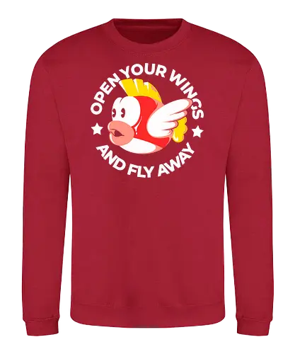 Fly Away - gaming, plumber, fish - Sweatshirt