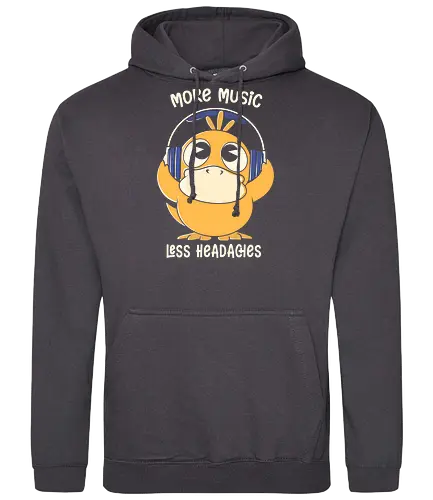 More Music - music, duck, pocket, monster - Standard Hoodie