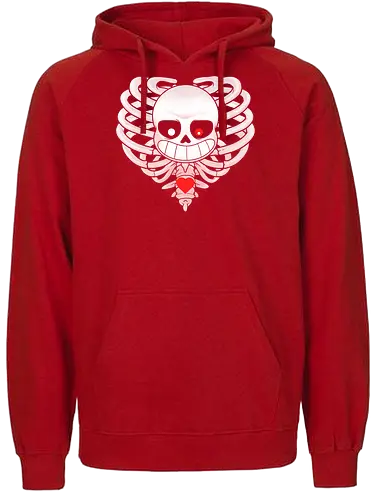 Heart of Sans - sans, skelett, skeleton, indie - Fairtrade Hoodie