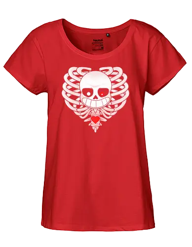 Heart of Sans - sans, skelett, skeleton, indie - Fairtrade Girl Shirt