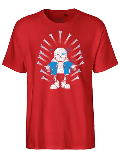 Power Sans - sans, gaming, skelett, skeleton - Fairtrade T-Shirt