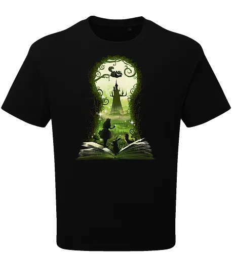 Book of Wonders - alice, wunderland, wonderland, cheshire, cat, katze, grinsen, rabbithole, rabbit, kaninchen - Oversize T-Shirt