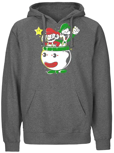 End Game - plumber, gaming, retro - Fairtrade Hoodie