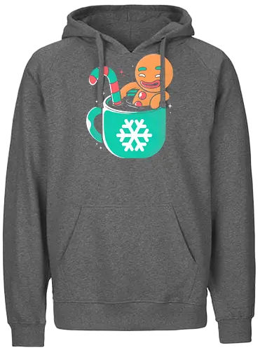 Hot chocolate - Gingy, cup, winter, Gingerbrd man - Fairtrade Hoodie