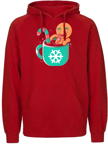 Hot chocolate - Gingy, cup, winter, Gingerbrd man - Fairtrade Hoodie