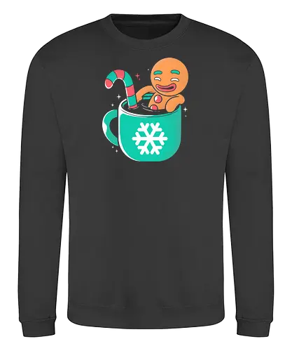 Hot chocolate - Gingy, cup, winter, Gingerbrd man - Sweatshirt