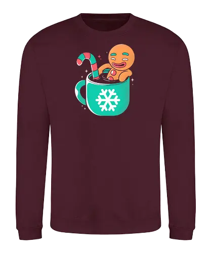 Hot chocolate - Gingy, cup, winter, Gingerbrd man - Sweatshirt