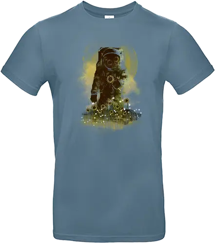Flowers on Mars - astronaut, flower, blumen, sonnenblume, sunflower, mars, weltraum, space, all - Standard T-Shirt