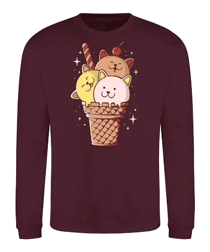 Ice Cats - cat, katze, eis, icecrm - Sweatshirt
