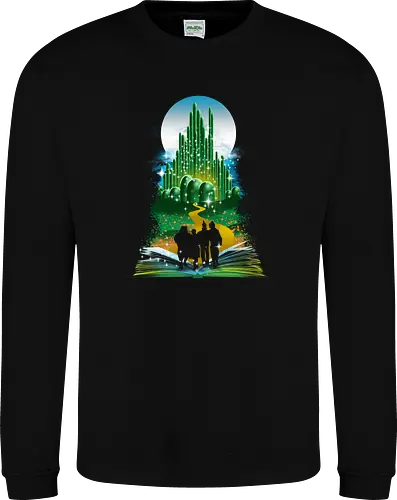 Wizard of Books - wizard, oz, dorothy, zauberer, witch, hexe, judy garland, tinman, löwe, vogelscheuche, lion, scarecrow - Sweatshirt