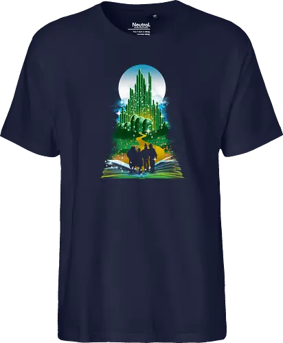 Wizard of Books - wizard, oz, dorothy, zauberer, witch, hexe, judy garland, tinman, löwe, vogelscheuche, lion, scarecrow - Fairtrade T-Shirt