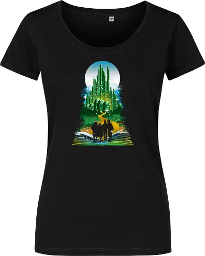 Wizard of Books - wizard, oz, dorothy, zauberer, witch, hexe, judy garland, tinman, löwe, vogelscheuche, lion, scarecrow - Damen T-Shirt