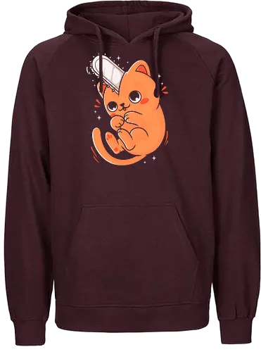 Cat Saw - cat, chainsaw, anime, manga - Fairtrade Hoodie