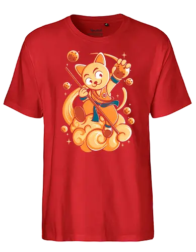 Dragon Cat - dragon, cat, kid, anime, manga - Fairtrade T-Shirt