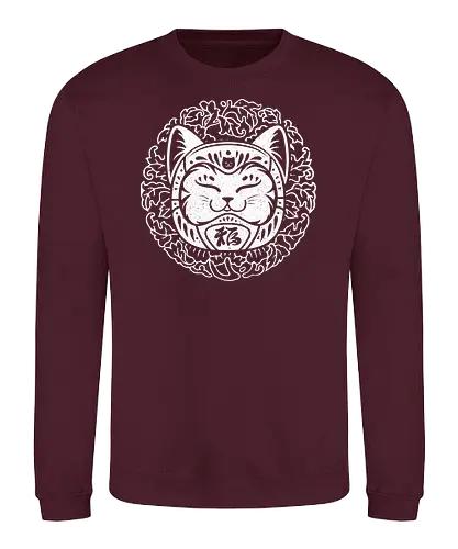 Daruma cats - daruma, cat, katze, lucky - Sweatshirt