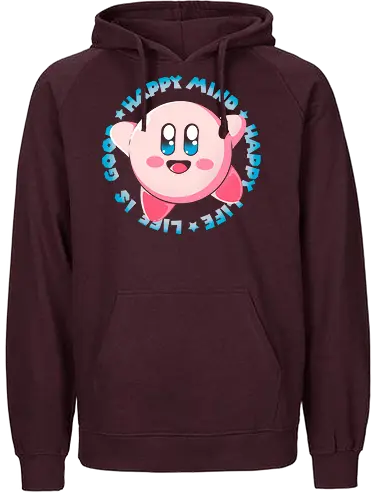 Life is Good - round, pink, happy - Fairtrade Hoodie