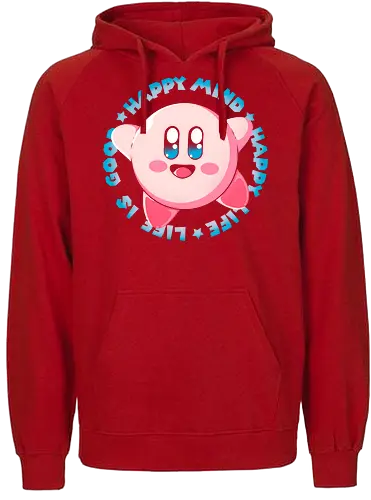 Life is Good - round, pink, happy - Fairtrade Hoodie