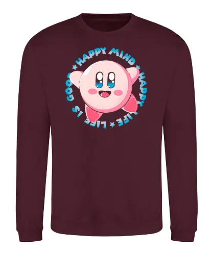 Life is Good - round, pink, happy - Sweatshirt