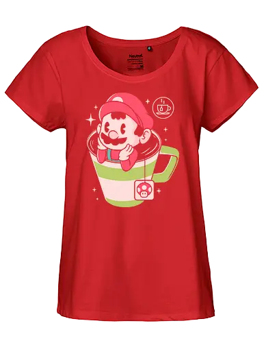 Mushroom T - plumber, coffee, tee, gaming, mushroom, t - Fairtrade Girl Shirt