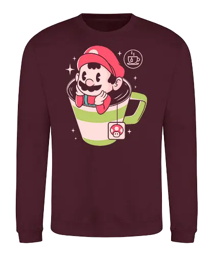Mushroom T - plumber, coffee, tee, gaming, mushroom, t - Sweatshirt