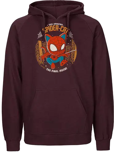 Spider Cat - spider, cat, hero, comic - Fairtrade Hoodie