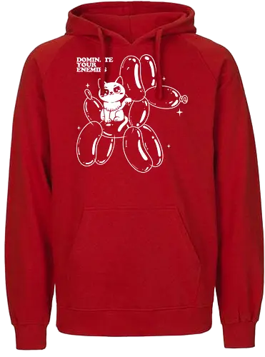 Dominate your enemies - cat, balloon, dog, Relationship - Fairtrade Hoodie