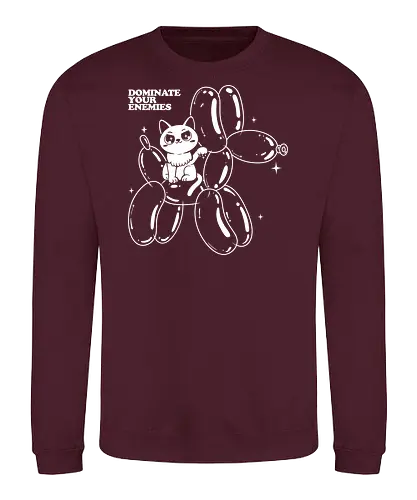 Dominate your enemies - cat, balloon, dog, Relationship - Sweatshirt