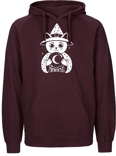 Magicat - cat, witch, witchcraft, magic - Fairtrade Hoodie