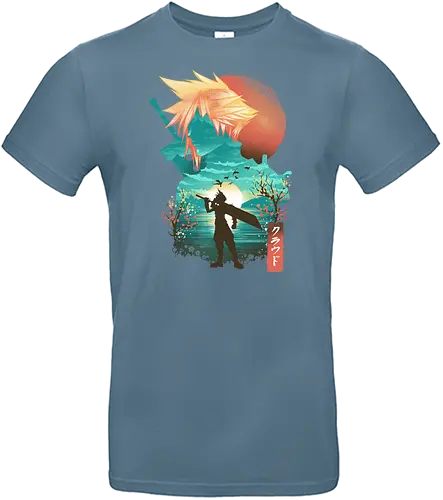 Ukiyo Cloud - ukiyo-e, cloud, final, fantasy, ff7, jrpg - Standard T-Shirt