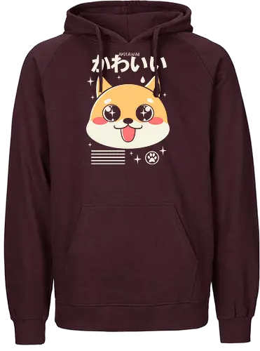 Akitawaii - akita, inu, dog, cute - Fairtrade Hoodie