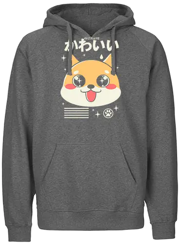 Akitawaii - akita, inu, dog, cute - Fairtrade Hoodie