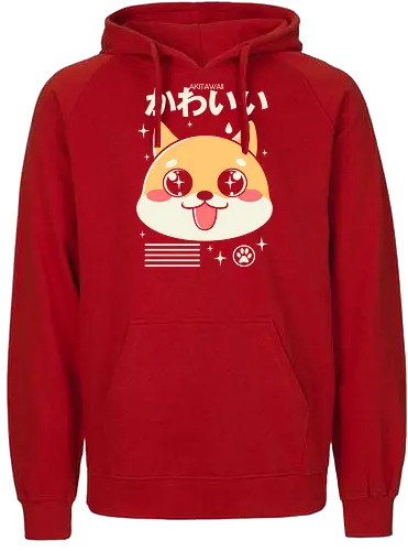 Akitawaii - akita, inu, dog, cute - Fairtrade Hoodie