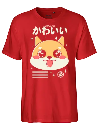 Akitawaii - akita, inu, dog, cute - Fairtrade T-Shirt