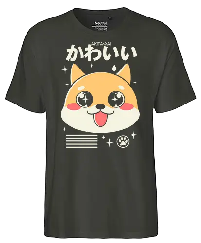 Akitawaii - akita, inu, dog, cute - Fairtrade T-Shirt