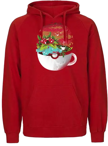 Coffeemon Grass - coffee, kaffee, mug, pocket, monster, grass, pflanze - Fairtrade Hoodie
