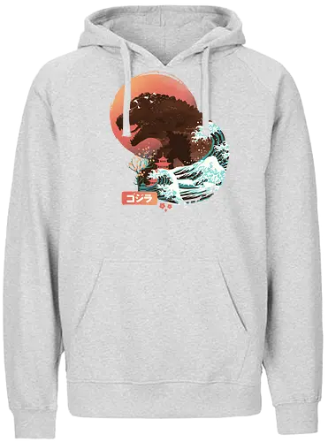 Kaiju Ukiyo E - kaiju, Gorjira, ukiyo-e, monster, japan - Fairtrade Hoodie