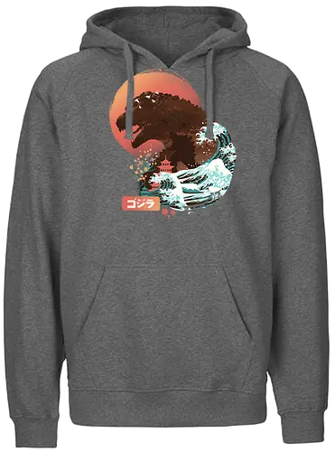 Kaiju Ukiyo E - kaiju, Gorjira, ukiyo-e, monster, japan - Fairtrade Hoodie