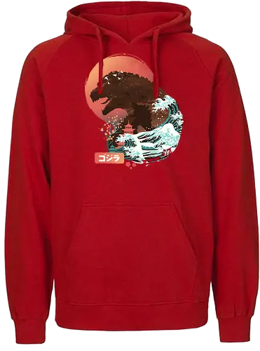 Kaiju Ukiyo E - kaiju, Gorjira, ukiyo-e, monster, japan - Fairtrade Hoodie