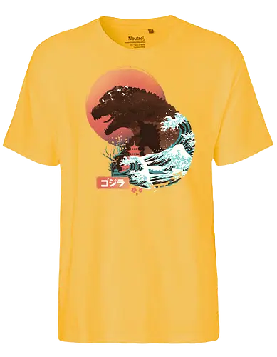 Kaiju Ukiyo E - kaiju, Gorjira, ukiyo-e, monster, japan - Fairtrade T-Shirt