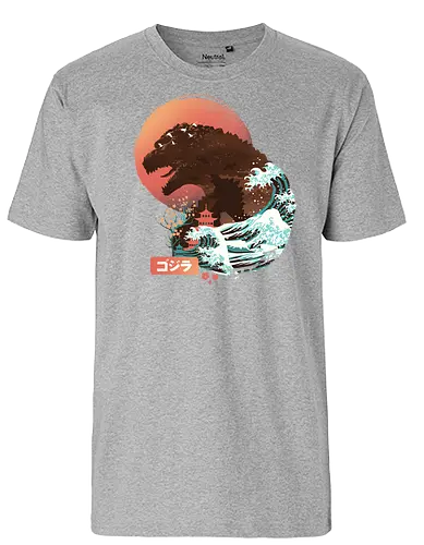 Kaiju Ukiyo E - kaiju, Gorjira, ukiyo-e, monster, japan - Fairtrade T-Shirt